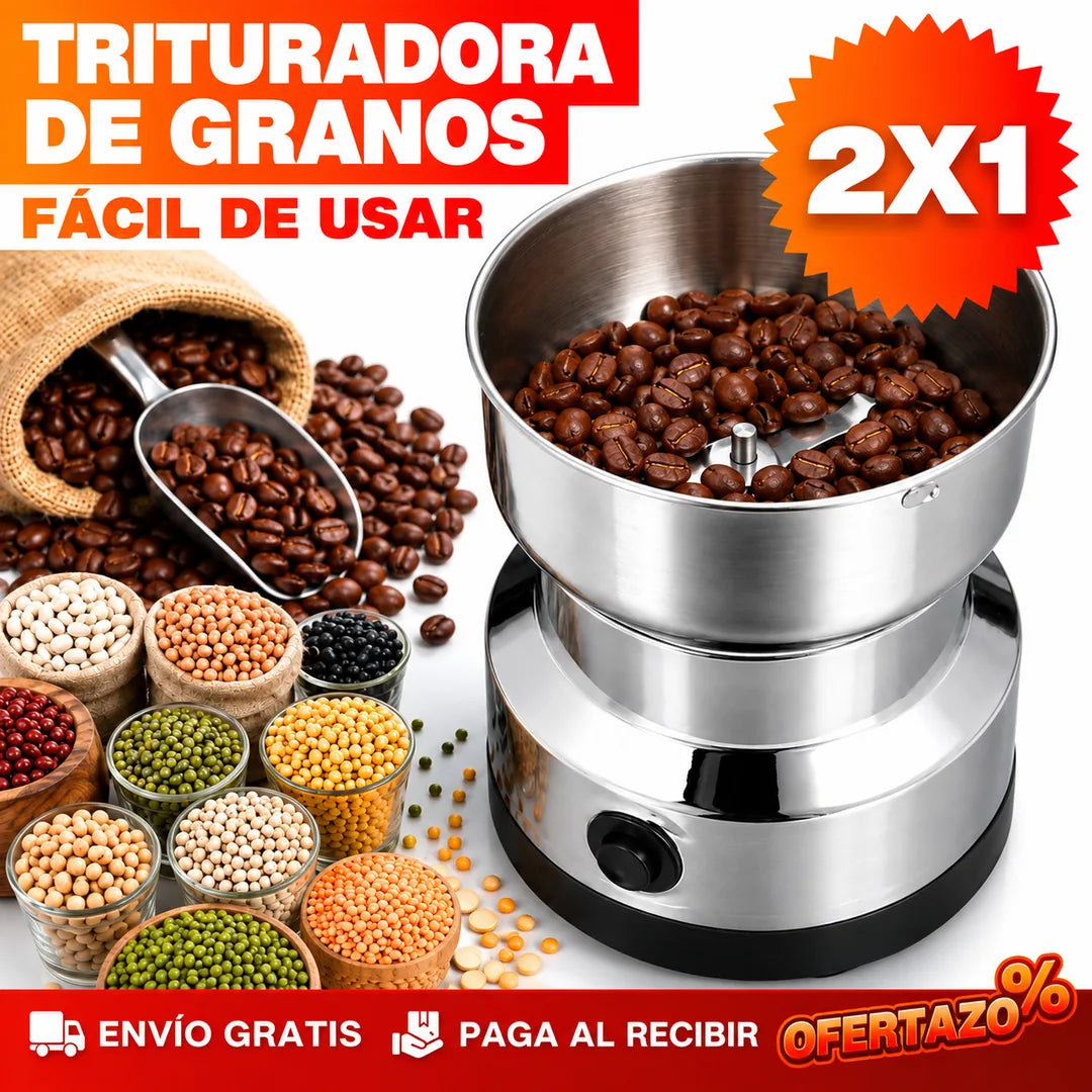 2 Trituradoras Multifuncionales Eléctricas para el Hogar – Muele Café, Granos y Especias en Segundos · 2x1